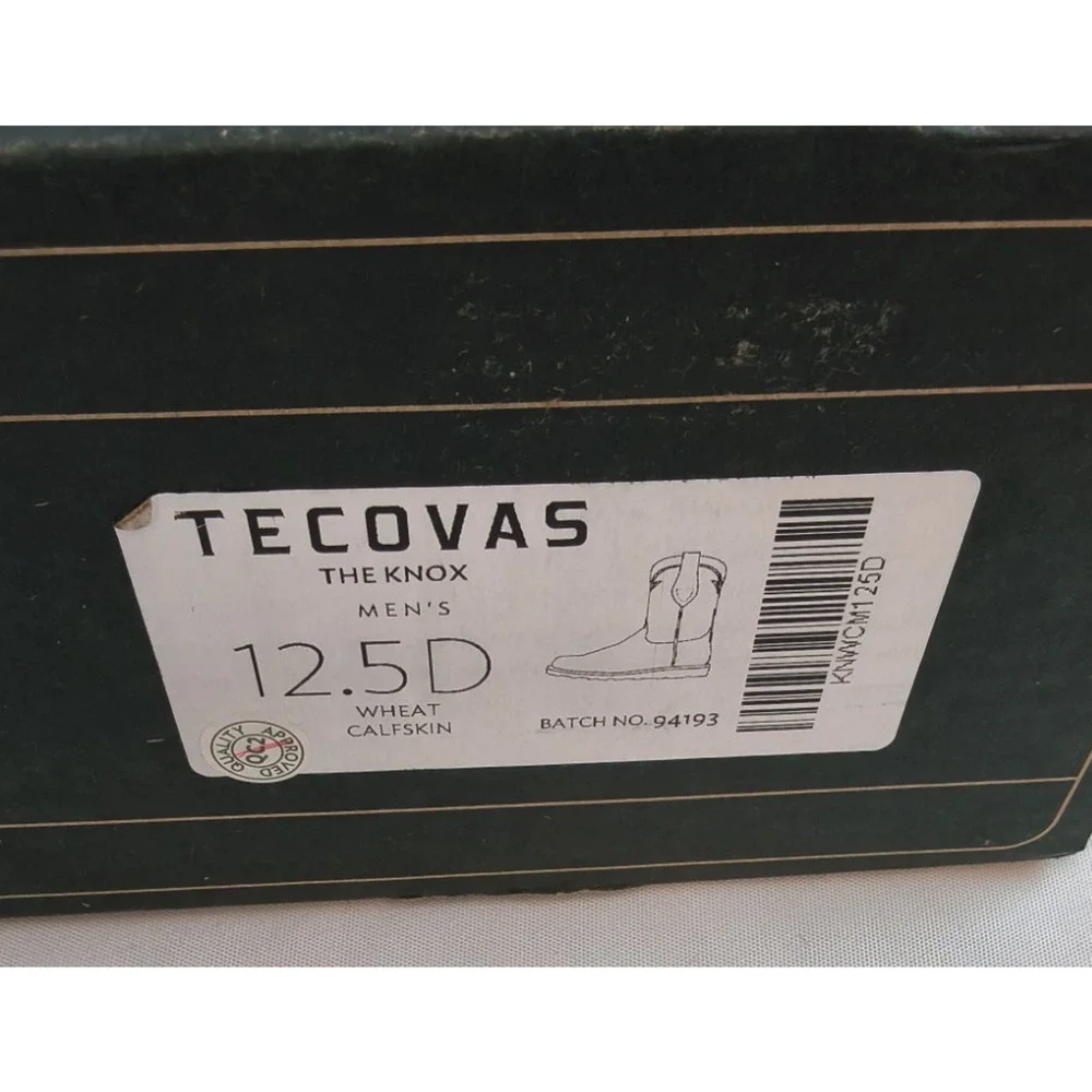 Tecovas The Knox Boots Men's 12.5D Beige Original Box #W5445
